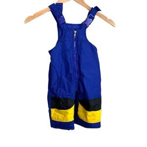 Weather Tamer Blue Yellow Black Colorblock Snow Bib Pants Baby Boy 12 Months